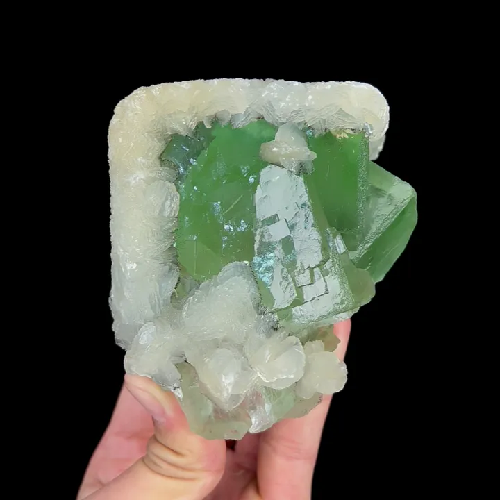 Natural Fluorite and Calcite, Mineral Specimen:Xianghualing,Hunan (80*95*80MM) - image 6
