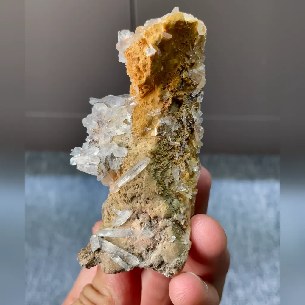 Natural Fluorite and Gypsum Symbiosis  comes from Guizhou,China 45*75*40MM - image 3