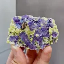 Natural Fluorite and Mica coexist comes from Yindu, Inner Mongolia 65*20*45MM - image 1