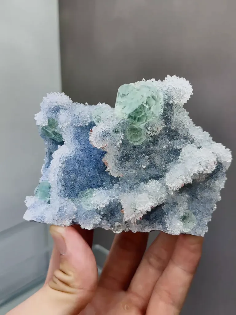 Natural Fluorite and Quartz coexist comes from Fujian,China 105*55*75MM - image 3