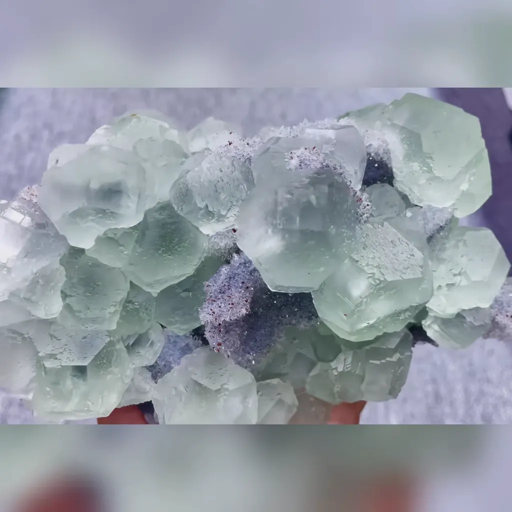 Natural Fluorite and Quartz comes from Fujian,China 160*115*60MM - image 4