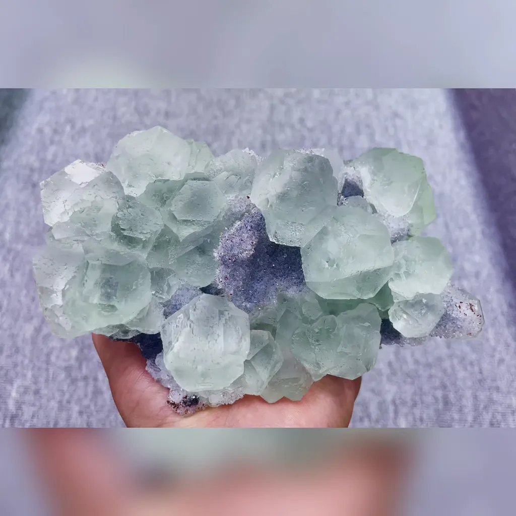 Natural Fluorite and Quartz comes from Fujian,China 160*115*60MM image