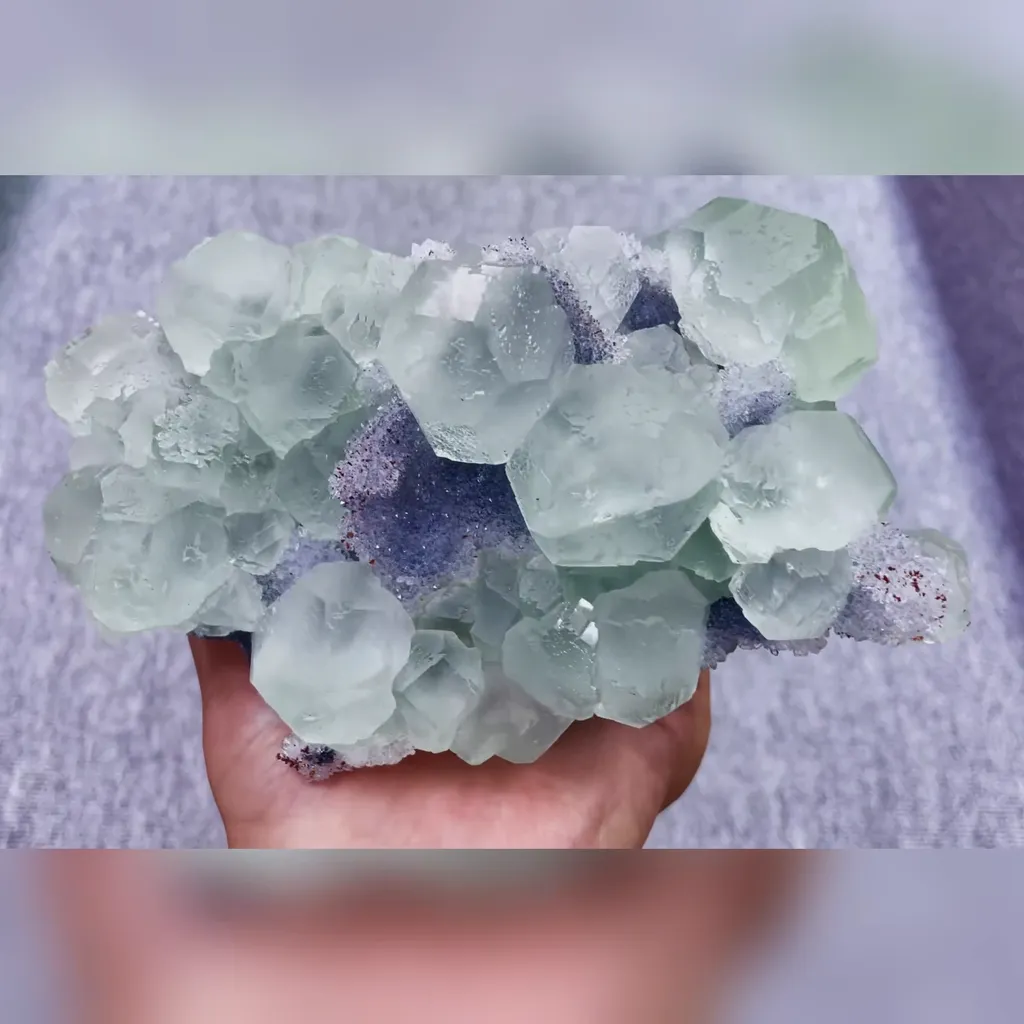 Natural Fluorite and Quartz comes from Fujian,China 160*115*60MM - image 2