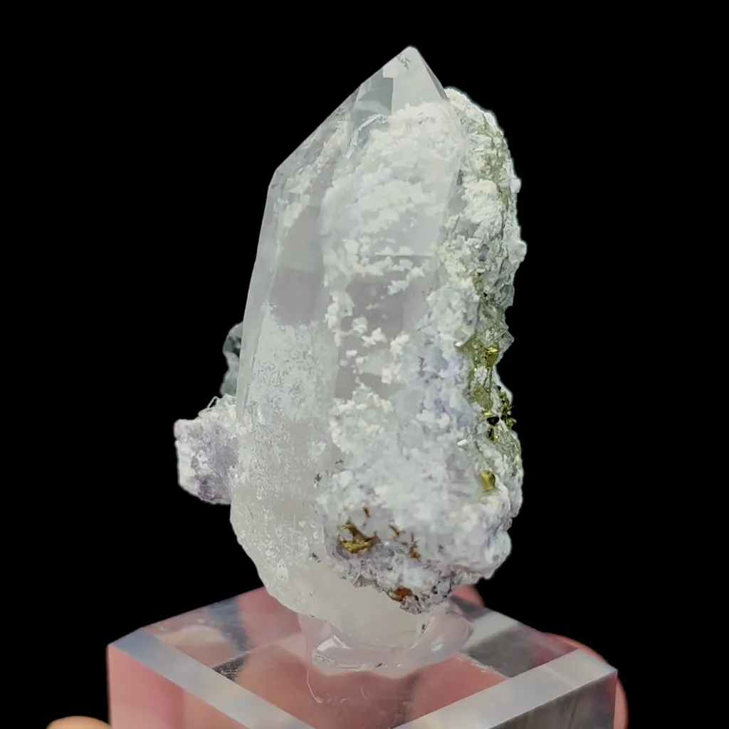 Natural Fluorite and Quartz Mineral Specimen,High Quality Specimen,YAO GANG XIAN,HUNAN,CHINA(33*22*46mm) image