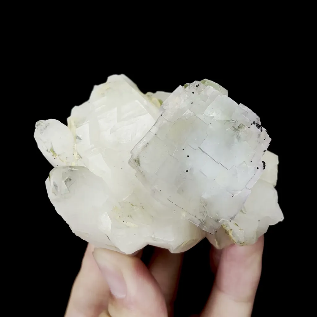 Natural Fluorite and Quartz Mineral Specimen,High Quality Specimen,YAO GANG XIAN,HUNAN,CHINA(75*60*40mm) image