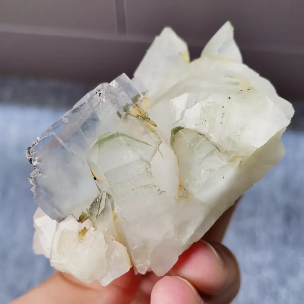 Natural Fluorite and Quartz Symbiosis comes from Yaogangxian,Hunan 75*60*40MM - image 5