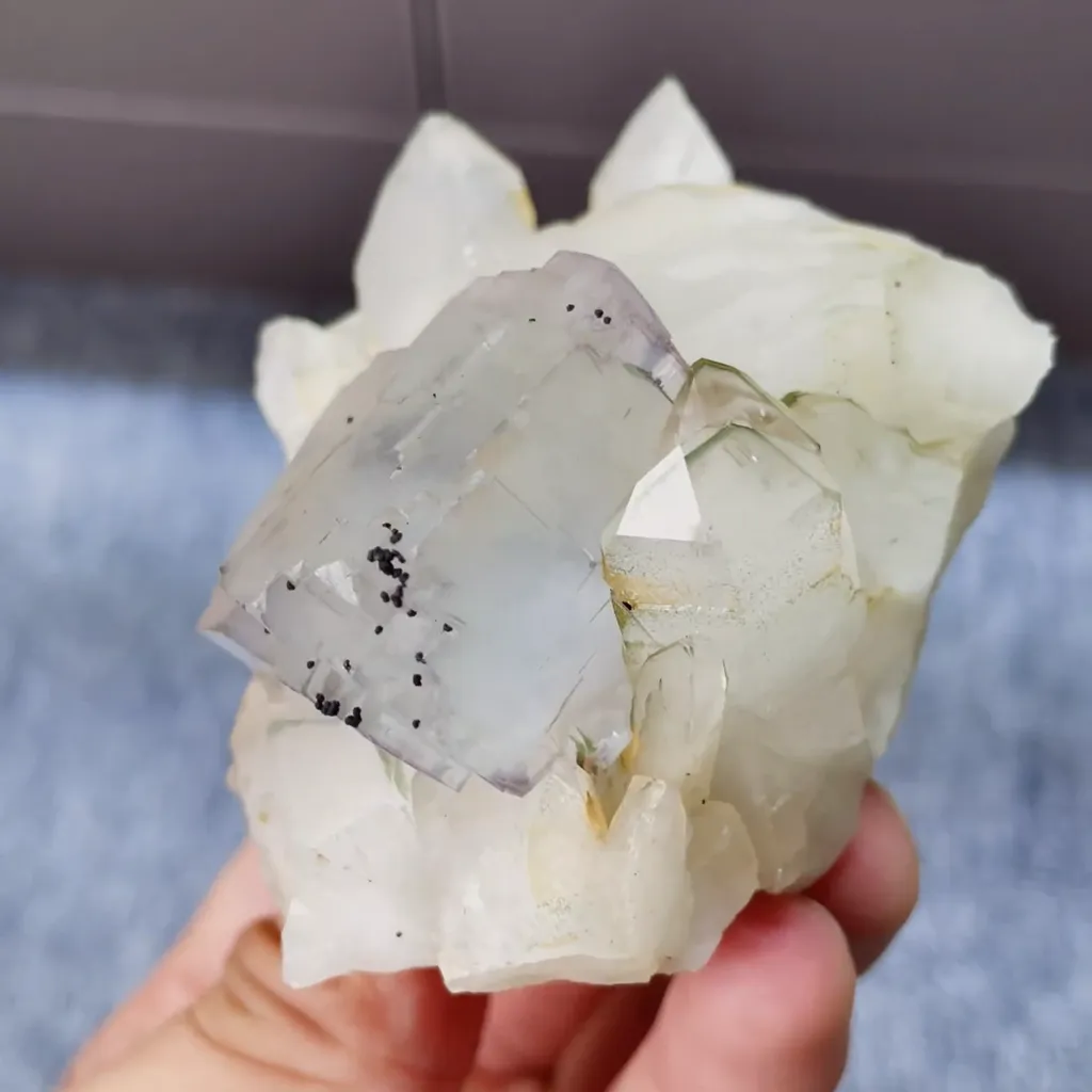 Natural Fluorite and Quartz Symbiosis comes from Yaogangxian,Hunan 75*60*40MM - image 4