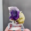 Natural Fluorite and Siderite coexist with Quartz comes from Yindu,Inner Mongolia 23*40*30MM - image 2