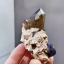 Natural Fluorite and Smoky Quartz coexist comes from Wulian,Shandong 40*40*70MM - image 5