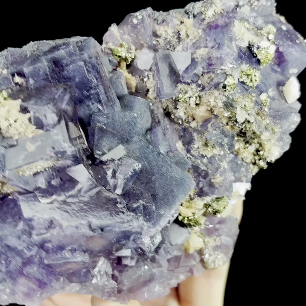 Natural Fluorite Bismuthinite and Pyrite Mineral Specimen,High Quality Specimen,YAO GANG XIAN,HUNAN,CHINA(130*88*35mm) - image 2