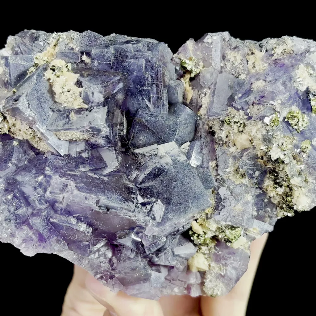 Natural Fluorite Bismuthinite and Pyrite Mineral Specimen,High Quality Specimen,YAO GANG XIAN,HUNAN,CHINA(130*88*35mm) - image 3