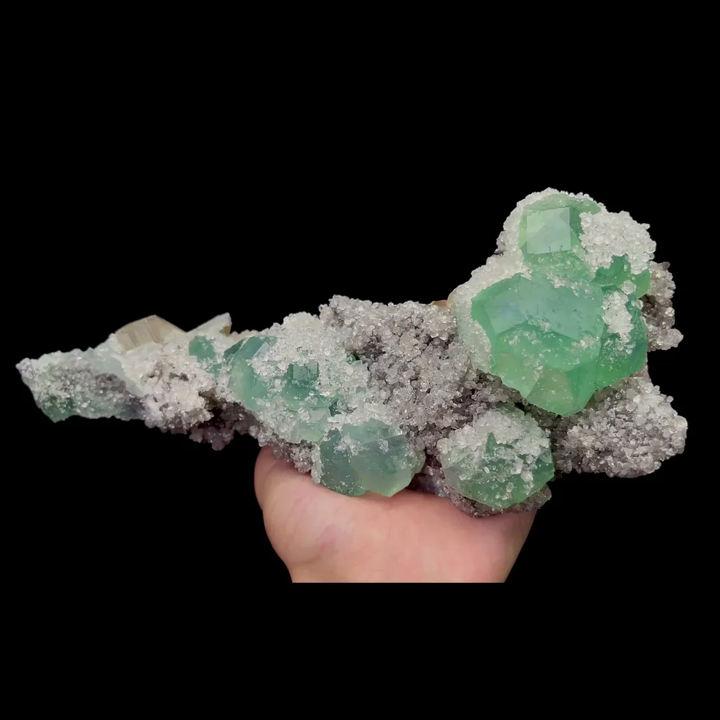 Natural Fluorite Calcite and Crystal Mineral Specimen,High Quality Specimen,FUJIAN,CHINA(240*100*60mm) image