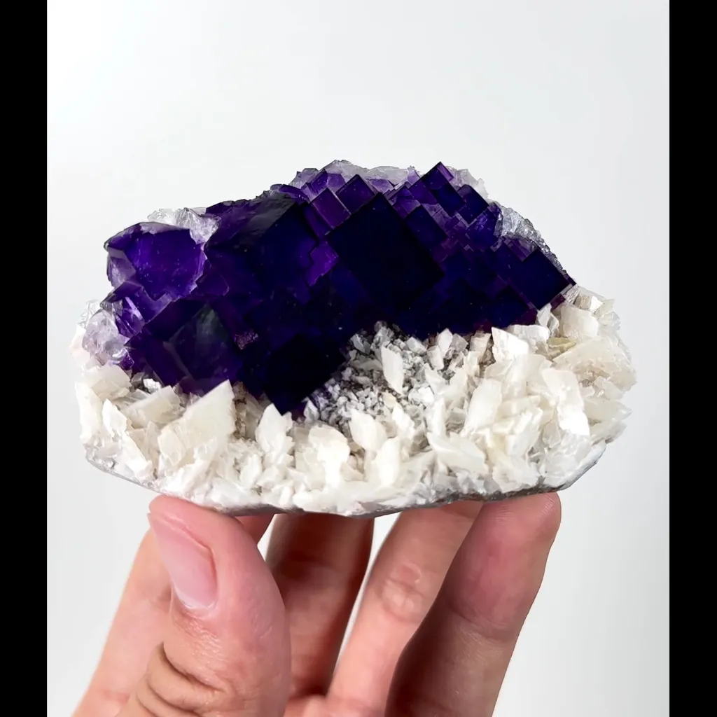 Natural Fluorite on Matrix and Dolomite Mineral Specimen,High Quality Specimen,XINJIANG,CHINA(85*56*34mm) - image 2