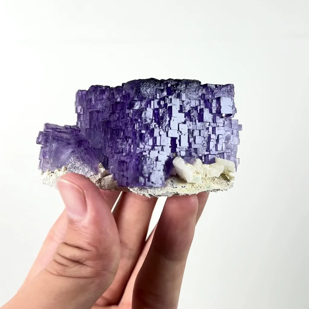 Natural Fluorite on Matrix Mineral Specimen,High Quality Specimen,NORTHWEST CHINA(80*64*44mm) - image 2