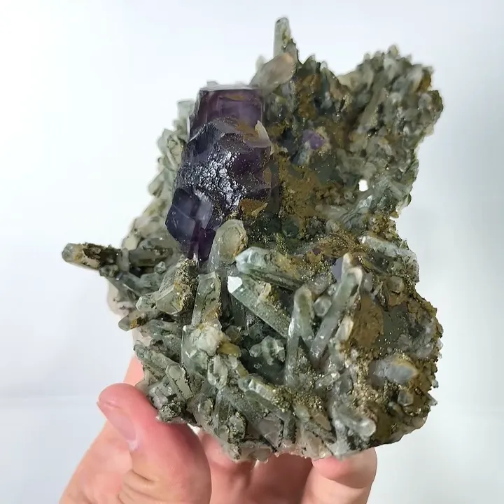 Natural Fluorite, Quartz and Pyrite, Mineral Specimen:Yaogangxian,Hunan (120*90*40MM) - image 5