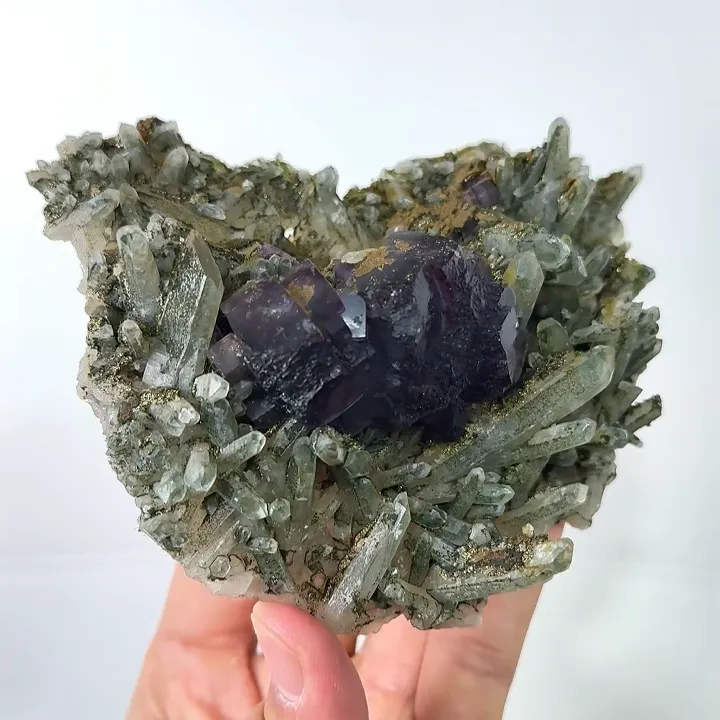 Natural Fluorite, Quartz and Pyrite, Mineral Specimen:Yaogangxian,Hunan (120*90*40MM) - image 7