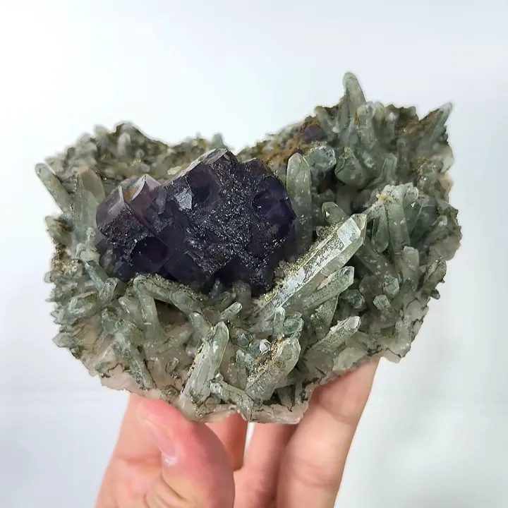 Natural Fluorite, Quartz and Pyrite, Mineral Specimen:Yaogangxian,Hunan (120*90*40MM) - image 8
