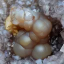 Natural Fluorite with Calcite in Amethyst Geode natural mineral Specimen - image 3