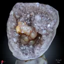 Natural Fluorite with Calcite in Amethyst Geode natural mineral Specimen - image 1