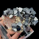 Natural Galena, Red Quartz and Calcite,Mineral Specimen:Jiangxi,China (80*65*40MM) - image 2