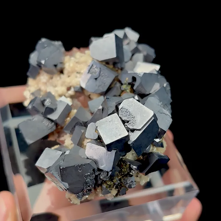 Natural Galena, Red Quartz and Calcite,Mineral Specimen:Jiangxi,China (80*65*40MM) - image 3