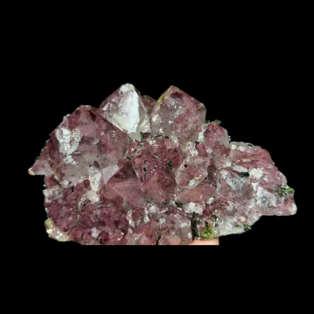Natural Garden Crystal Cluster and Epidote, Mineral Specimen:Meigu,Sichuan (180*120*45MM) - image 6