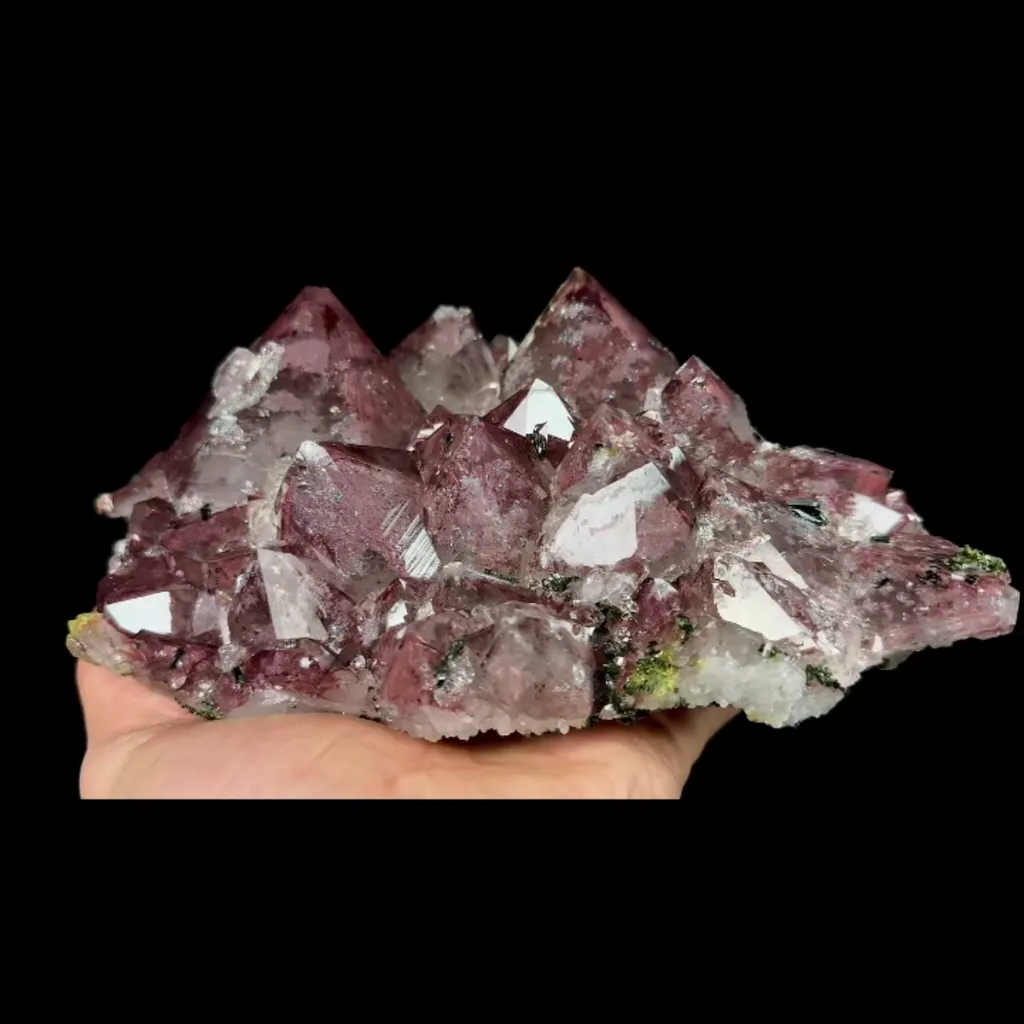 Natural Garden Crystal Cluster and Epidote, Mineral Specimen:Meigu,Sichuan (180*120*45MM) - image 4