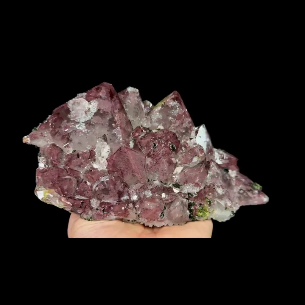 Natural Garden Crystal Cluster and Epidote, Mineral Specimen:Meigu,Sichuan (180*120*45MM) - image 3
