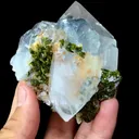 Natural Garden Crystal coexisting with Epidote comes from Meigu,Sichuan 60*70*30MM - image 4