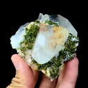 Natural Garden Crystal coexisting with Epidote comes from Meigu,Sichuan 60*70*30MM - image 5