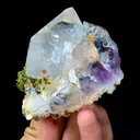Natural Garden Crystal coexisting with Epidote comes from Meigu,Sichuan 60*70*30MM - image 3