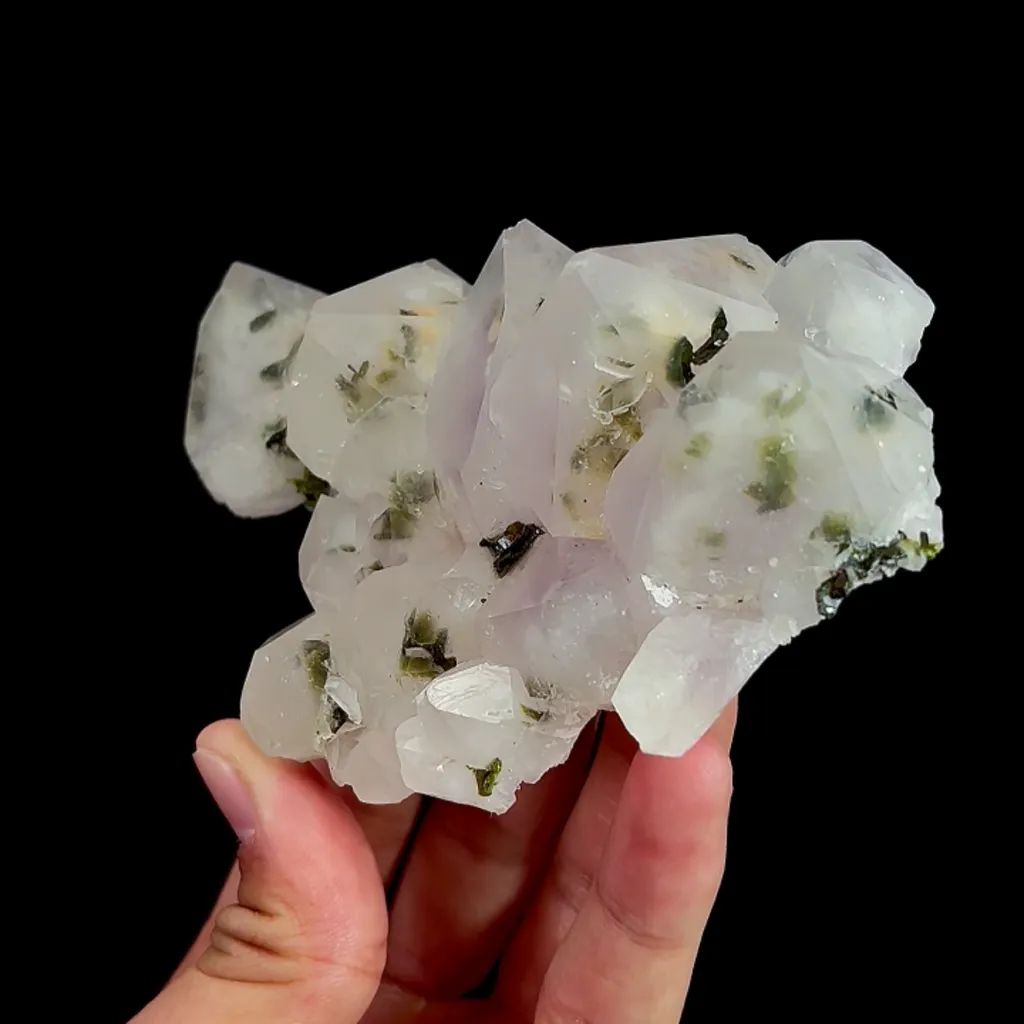 Natural Garden Quartz and Epidote, Mineral Specimen:Meigu,Sichuan (120*70*35MM) - image 3
