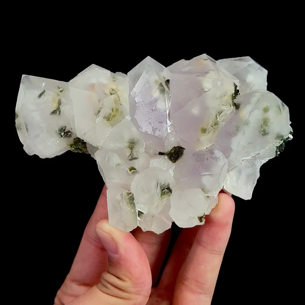Natural Garden Quartz and Epidote, Mineral Specimen:Meigu,Sichuan (120*70*35MM) - image 5
