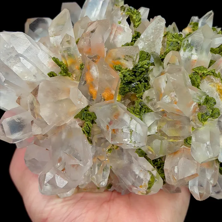 Natural Garden Quartz and Epidote, Mineral Specimen:Meigu,Sichuan (170*125*65MM) - image 5