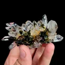 Natural Garden Quartz and Epidote , Mineral Specimen:Meigu,Sichuan (80*45*45MM) - image 2