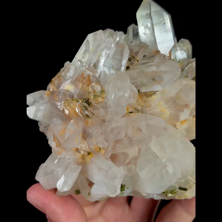 Natural Garden Quartz and Epidote, Mineral Specimen:Meigu,Sichuan(105*105*35MM) - image 2
