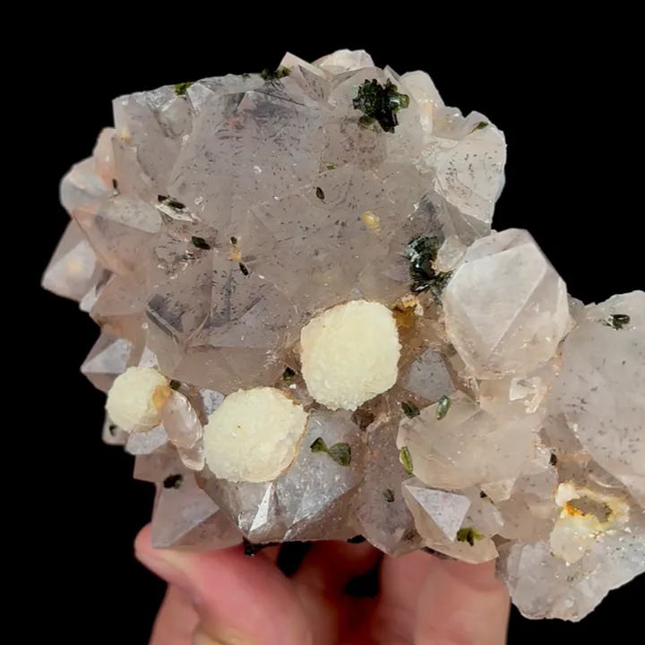 Natural Garden Quartz and Prehnite, Mineral Specimen:Sichuan,China (120*85*45MM) - image 3