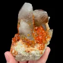 Natural Garnet and Smoky Quartz, Mineral Specimen:Fujia,China (100*60*65MM) - image 3