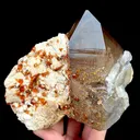 Natural Garnet and Smoky Quartz, Mineral Specimen:Fujian,China (125*110*70MM) - image 6