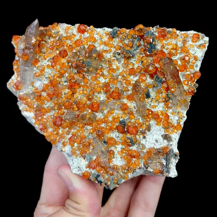 Natural Garnet and Smoky Quartz, Mineral Specimen:Fujian,China (130*100*40MM) - image 6