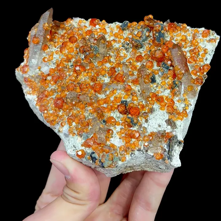 Natural Garnet and Smoky Quartz, Mineral Specimen:Fujian,China (130*100*40MM) image