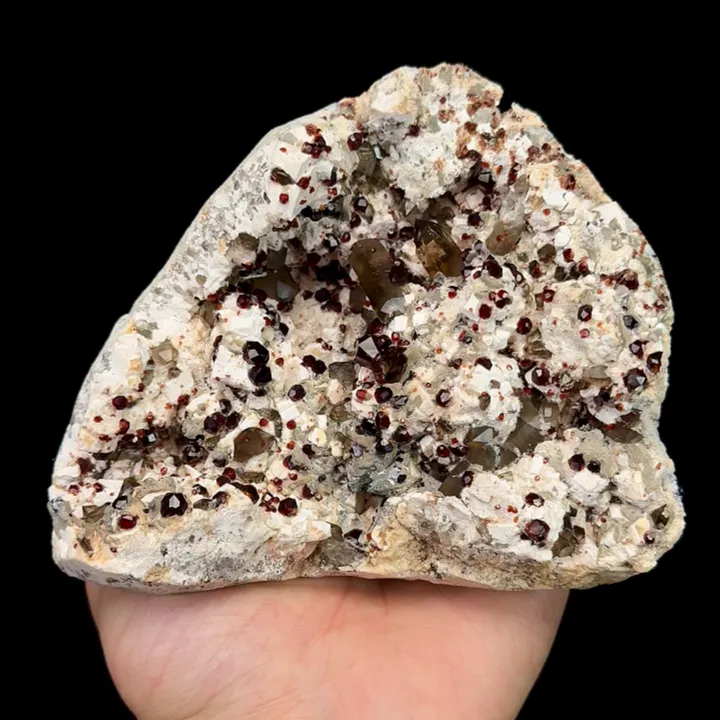 Natural Garnet and Smoky Quartz, Mineral Specimen:Fujian,China (130*110*75MM) image
