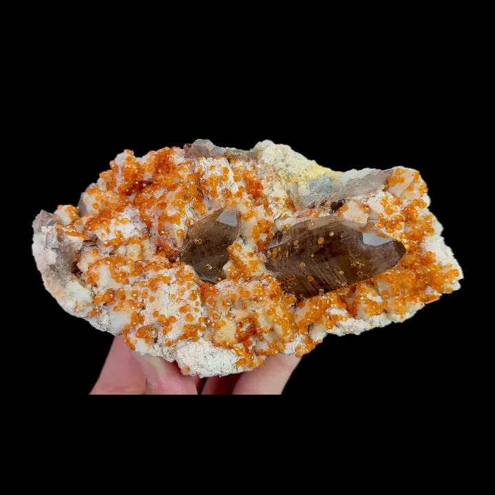 Natural Garnet and Smoky Quartz, Mineral Specimen:Fujian,China (140*80*55MM) - image 5