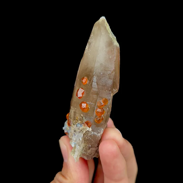 Natural Garnet and Smoky Quartz, Mineral Specimen:Fujian,China (30*20*80MM) - image 2