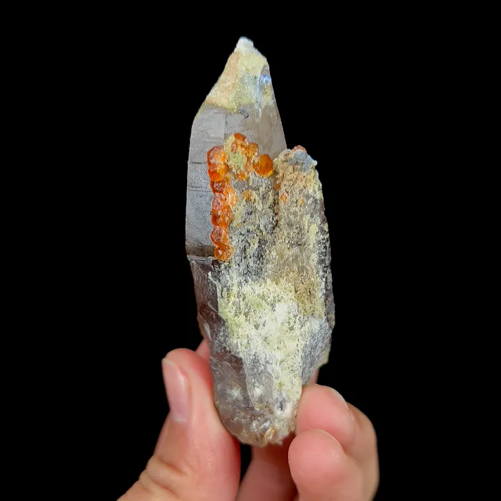 Natural Garnet and Smoky Quartz, Mineral Specimen:Fujian,China (30*20*80MM) - image 4