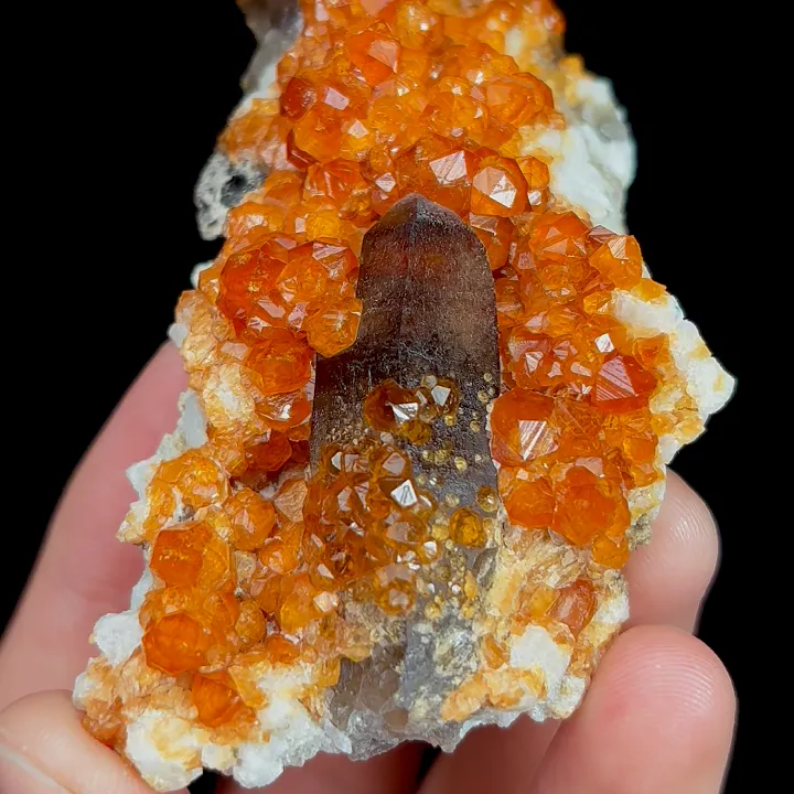 Natural Garnet and Smoky Quartz, Mineral Specimen:Fujian,China (45*80*20MM) image
