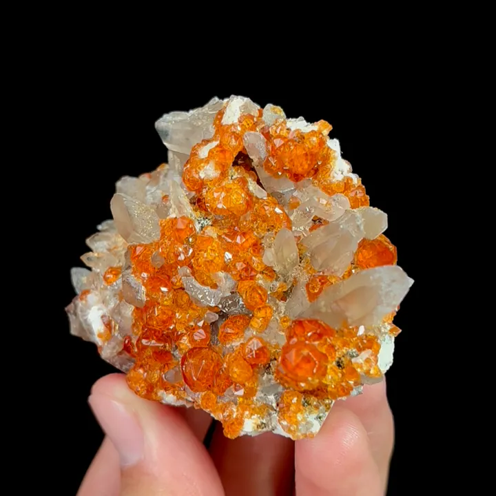 Natural Garnet and Smoky Quartz, Mineral Specimen:Fujian,China (65*50*25MM) image