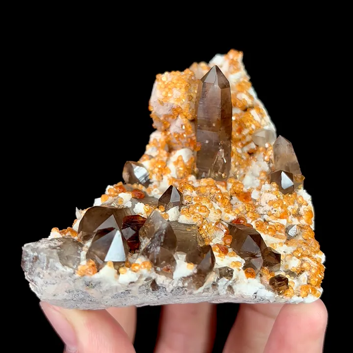 Natural Garnet and Smoky Quartz, Mineral Specimen:Fujian,China (65*80*40MM) - image 2