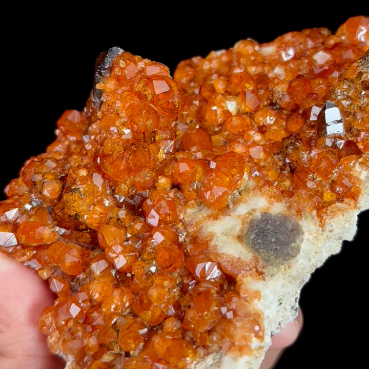 Natural Garnet and Smoky Quartz, Mineral Specimen:Fujian,China (70*100*30MM) image