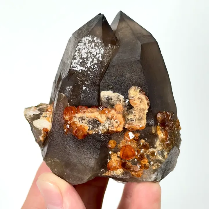 Natural Garnet and Smoky Quartz, Mineral Specimen:Fujian,China (70*70*35MM) - image 6
